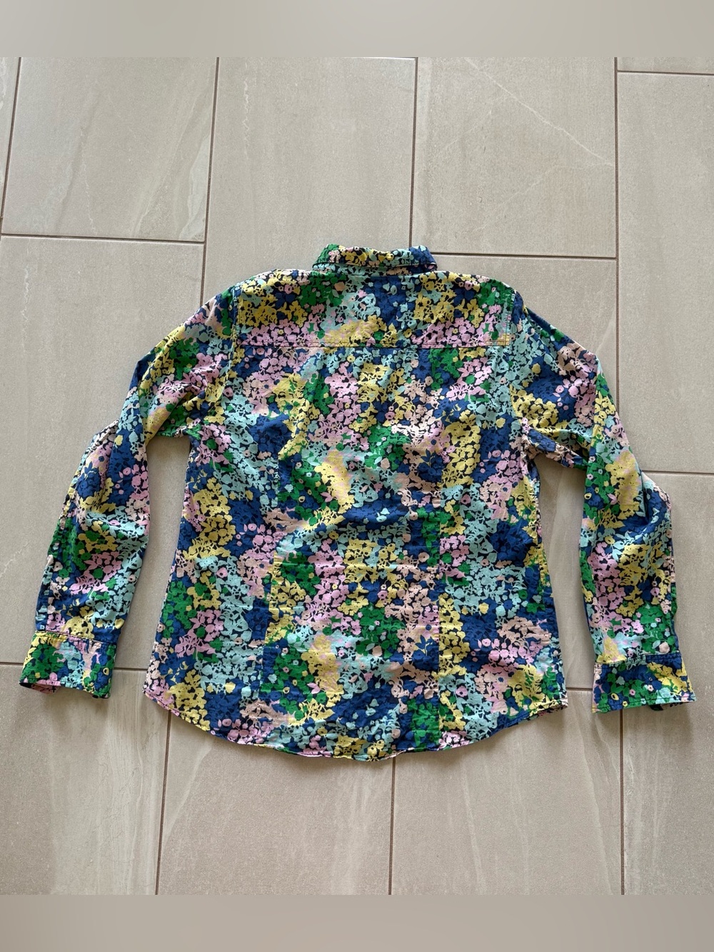 J.Crew Floral Button Down Shirt Women L Oversized Cotton Colorful - Picture 6 of 9